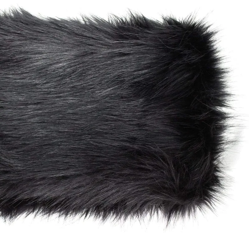 Damen Gothic Winter warme Mäntel mit abnehmbaren flauschigen Accessoires
