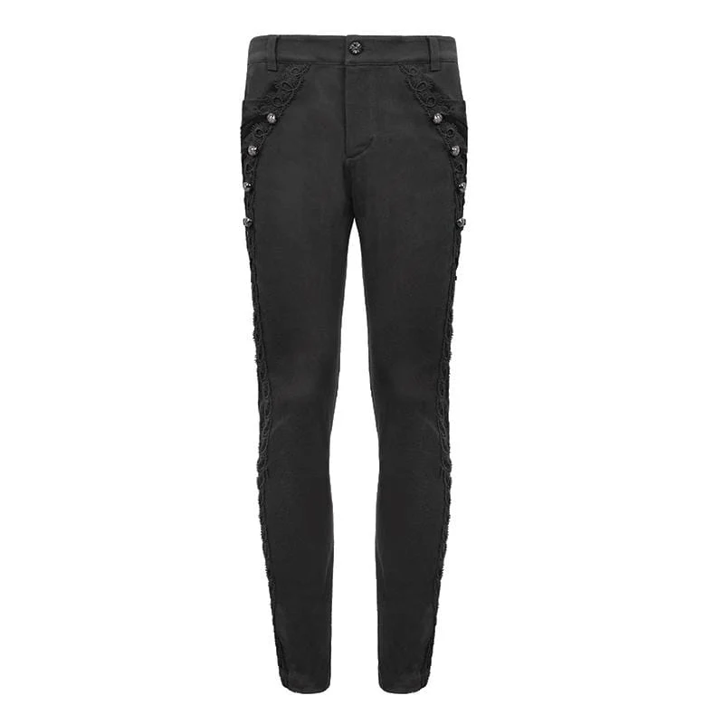 Herren Gothic Back Chain Jacquard Taschenhose