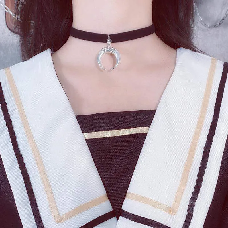 Frauen Gothic Moon Anhänger Chockers