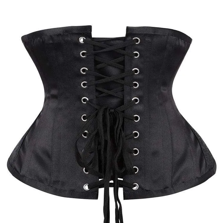 Frauen Jacquard bestickte Blumen Underbust Korsetts