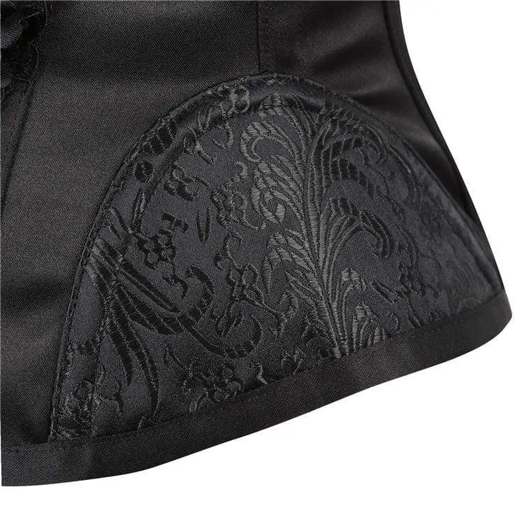 Frauen Jacquard bestickte Blumen Underbust Korsetts