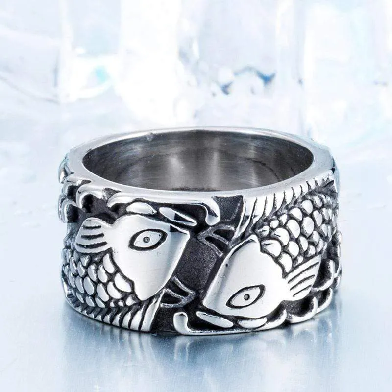 Herren Punk Fische Ringe