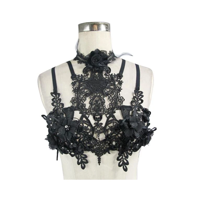 Gothic Flower & Lace Harness für Damen
