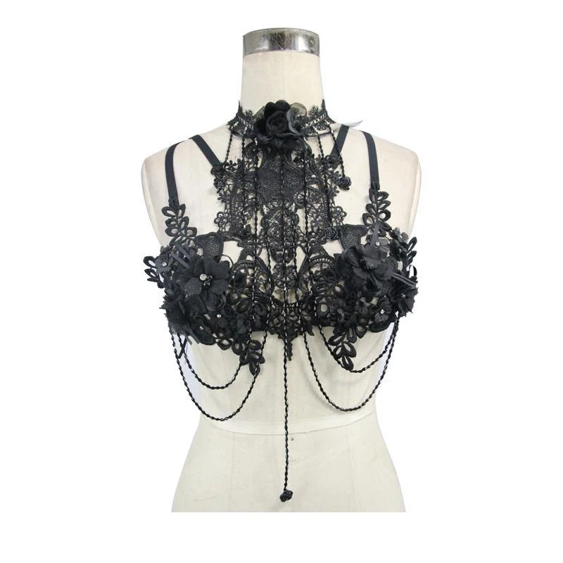 Gothic Flower & Lace Harness für Damen
