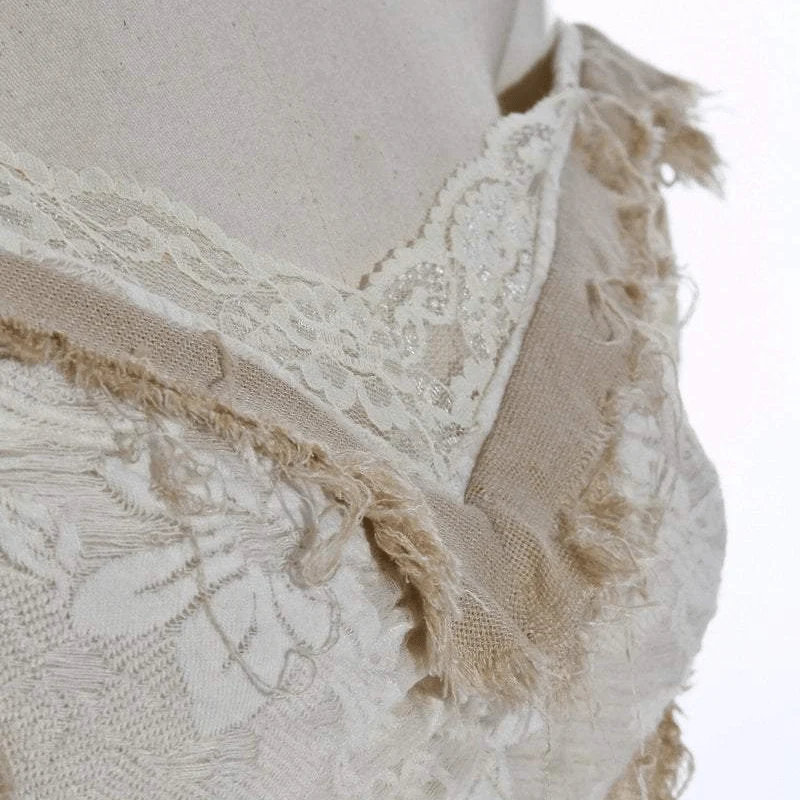 Damen Vintage Off Schulter Lace Short Top