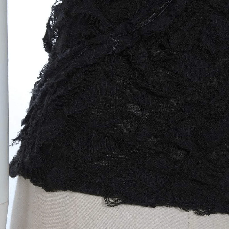 Damen Vintage Off Schulter Lace Short Top