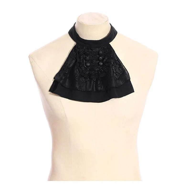 Herren Vintage Lace Ärmelshirt mit abnehmbarer Krawatte