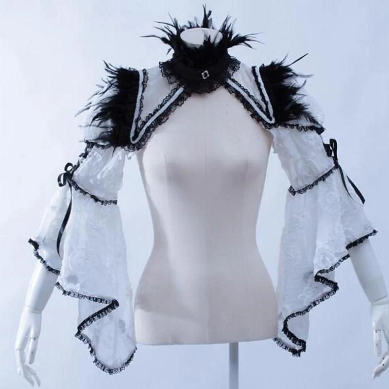 Damen Vintage Cape aus feiner Spitze