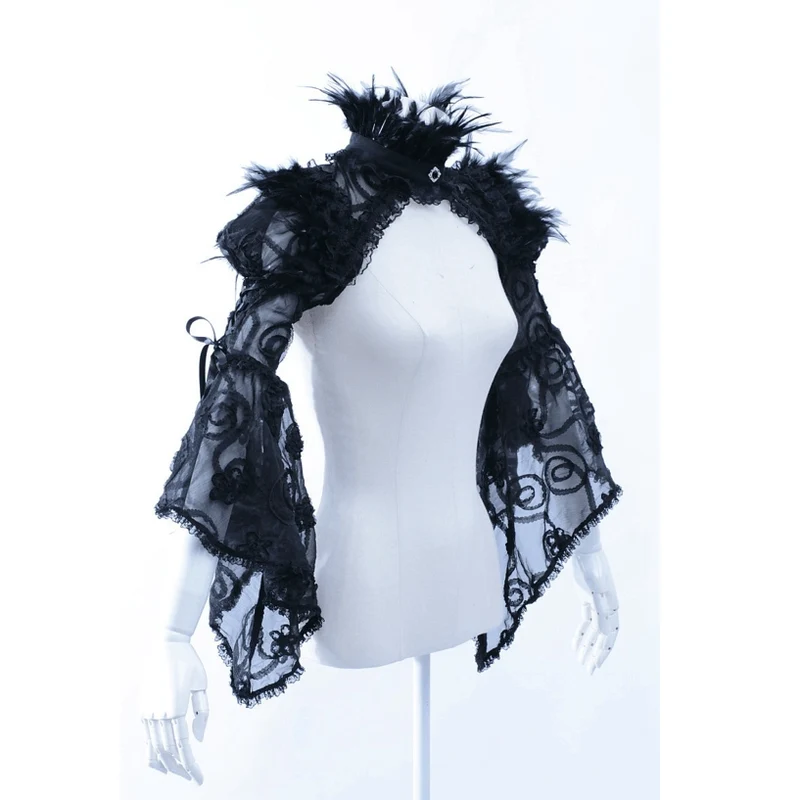 Damen Vintage Cape aus feiner Spitze