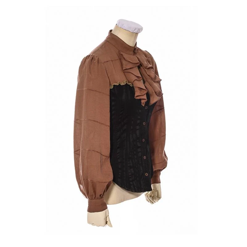 Abgerundetes unteres Oberteil im Vintage-Stil für Damen
