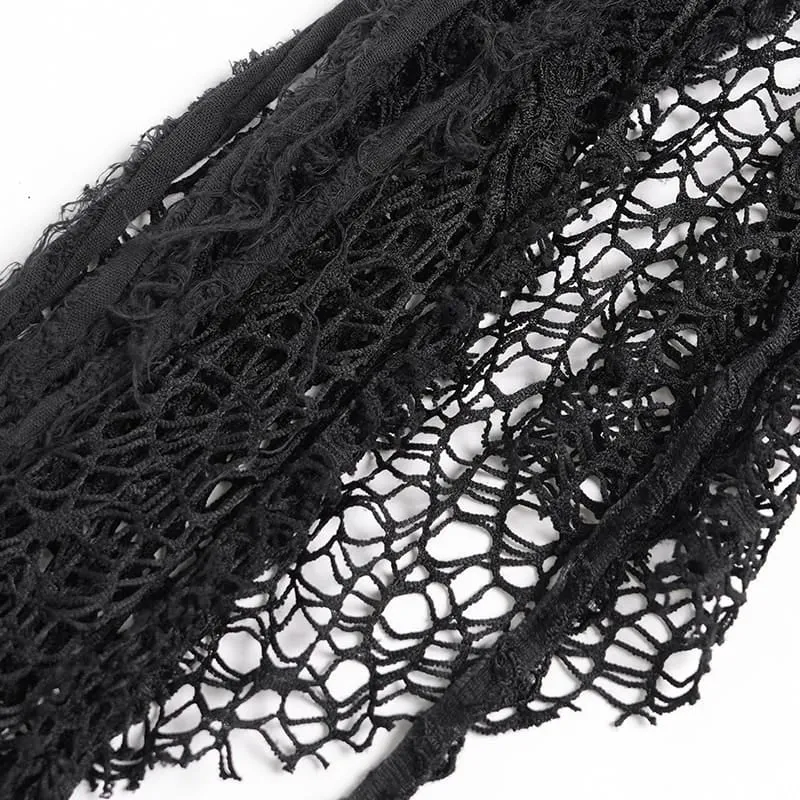 Frauen Punk Gürtel Slim Underbust Korsetts mit zerrissenem Rock