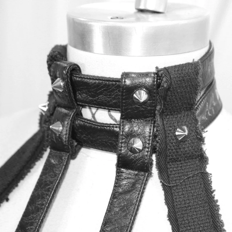 Damen Gothic Punk PU Leder Taschengeschirr