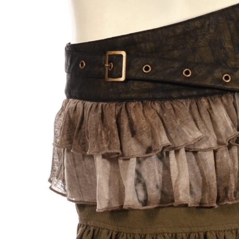 Mehrfarbiger mehrschichtiger Steampunk-Rock für Damen