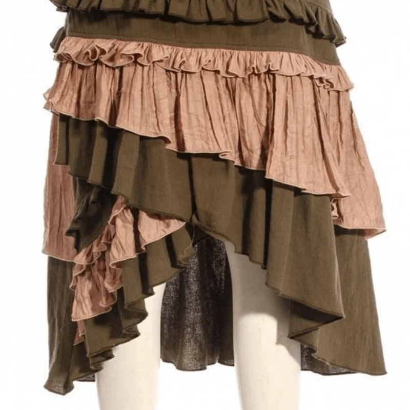 Mehrfarbiger mehrschichtiger Steampunk-Rock für Damen
