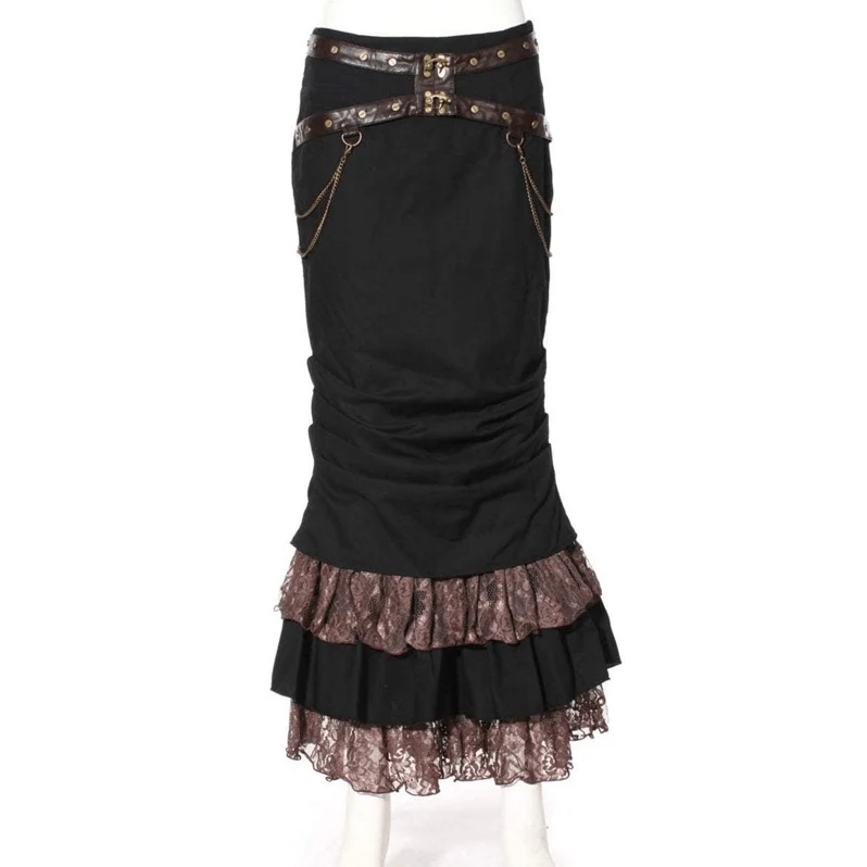 Frauen Steampunk Meerjungfrau Rock