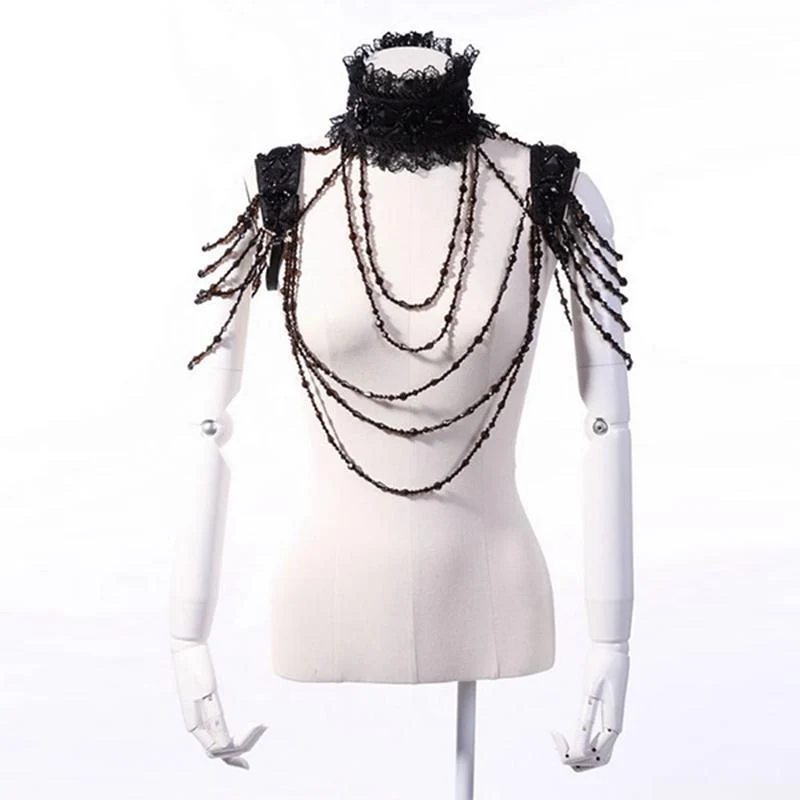 Frauen verzierten Steampunk Hals und Schulter Ornament