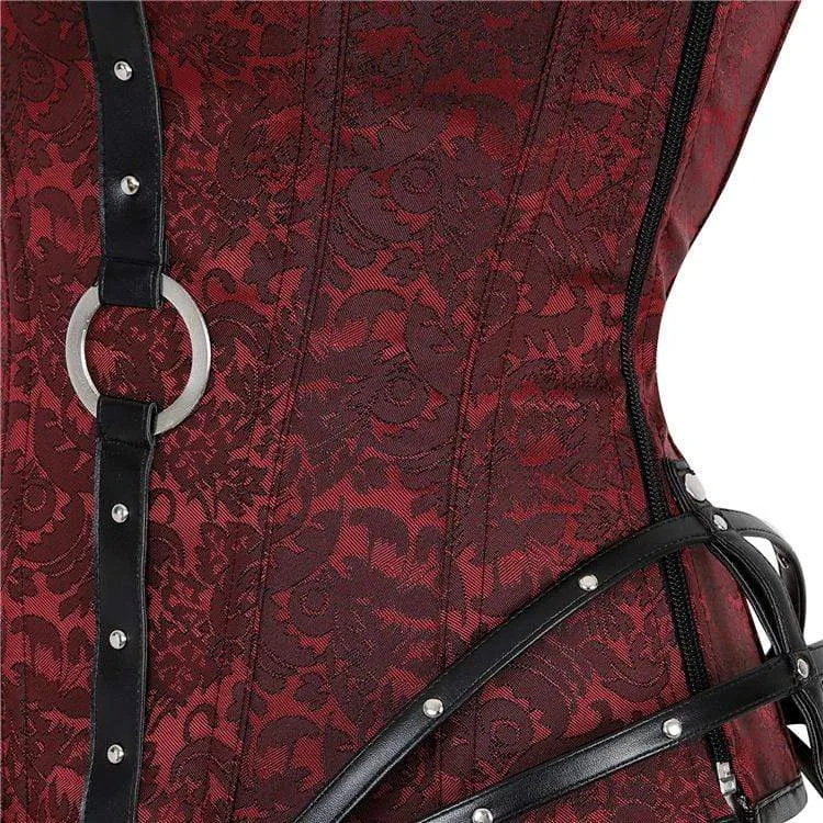 Damen Gothic Side Zipper Neckholder Top Korsetts