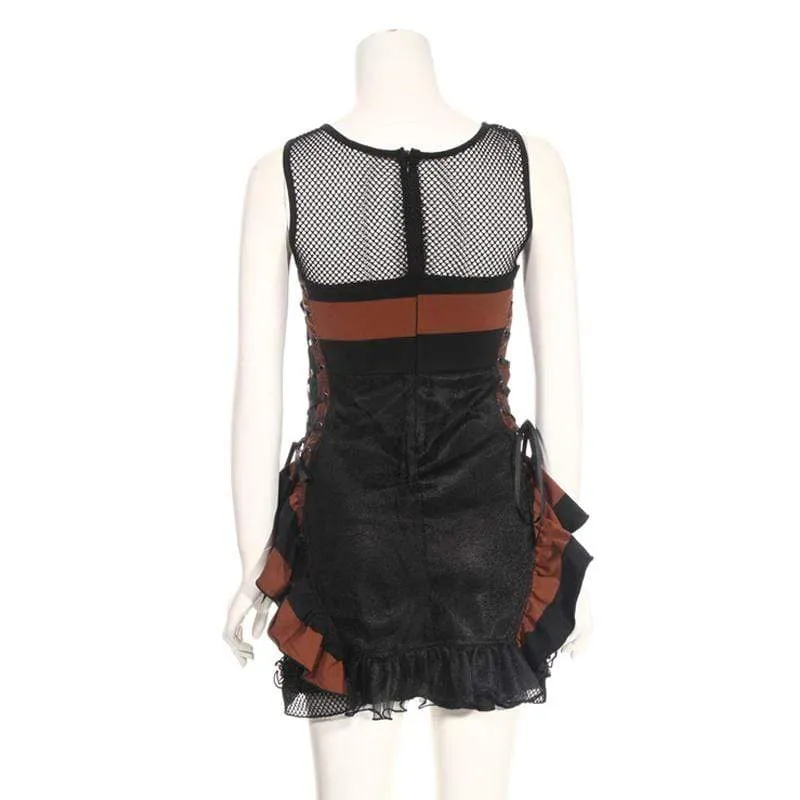 Gothic kurzes ärmelloses Kleid