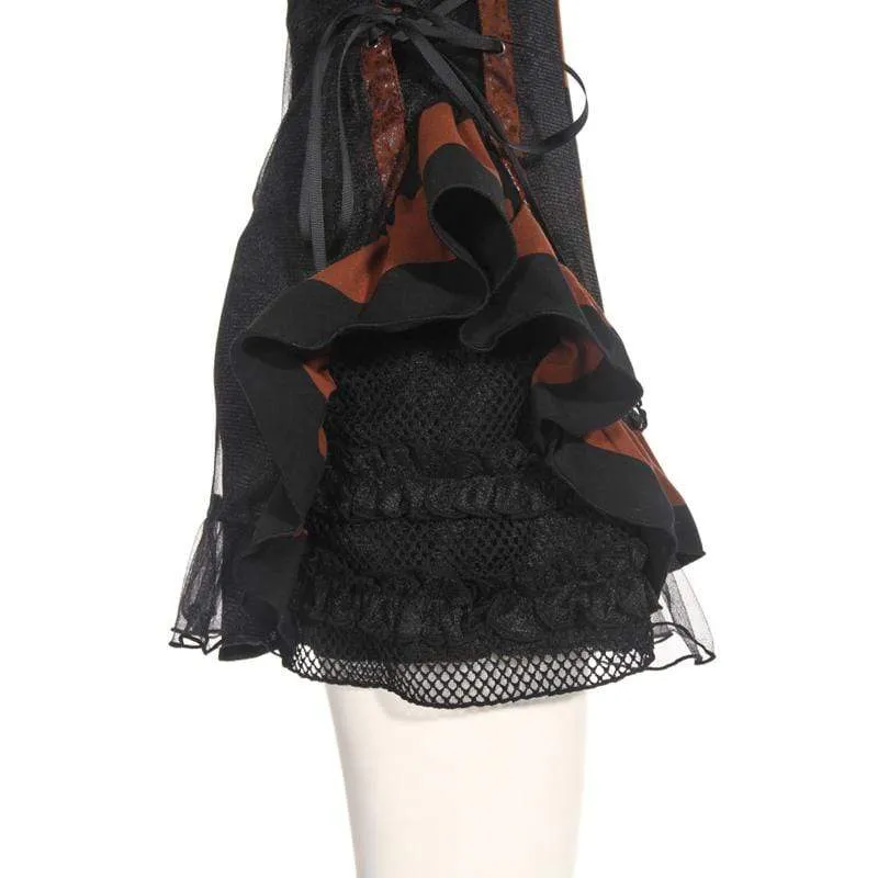 Gothic kurzes ärmelloses Kleid