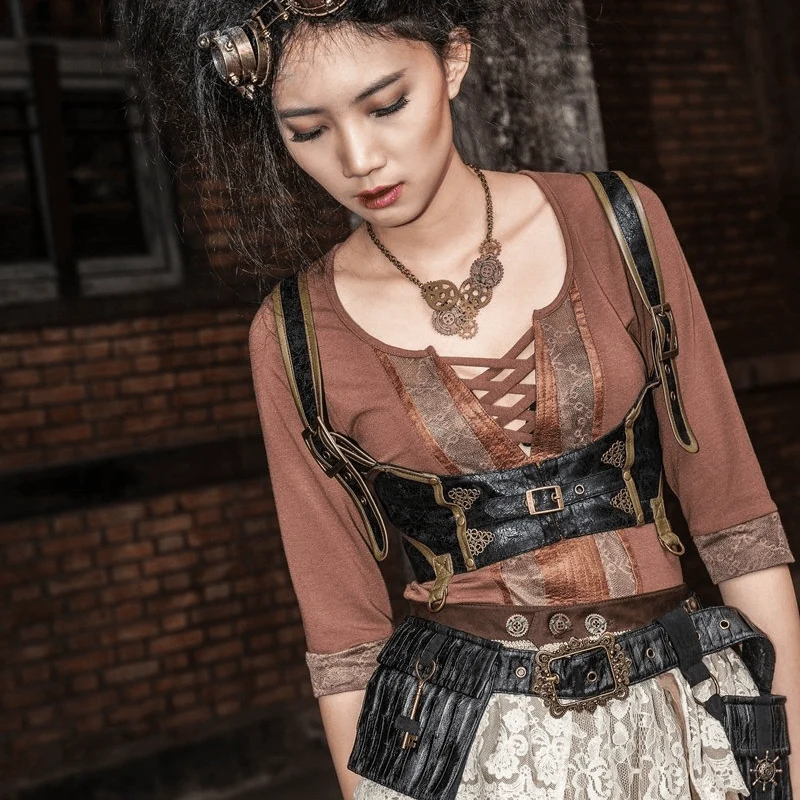 Gothic Lace und Buckle Bustier