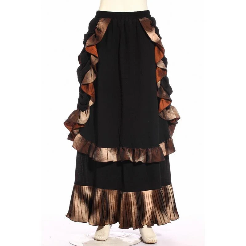 Damen Long Layered Steampunk Rock