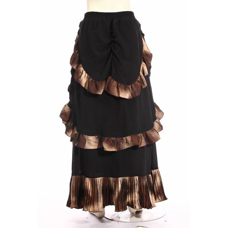 Damen Long Layered Steampunk Rock