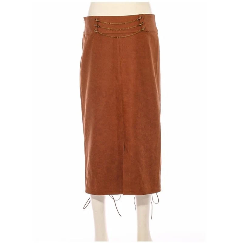 Damen Lederlook Steampunk Straight Rock