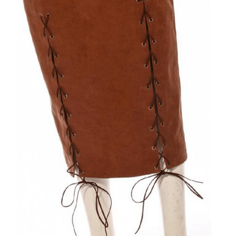 Damen Lederlook Steampunk Straight Rock