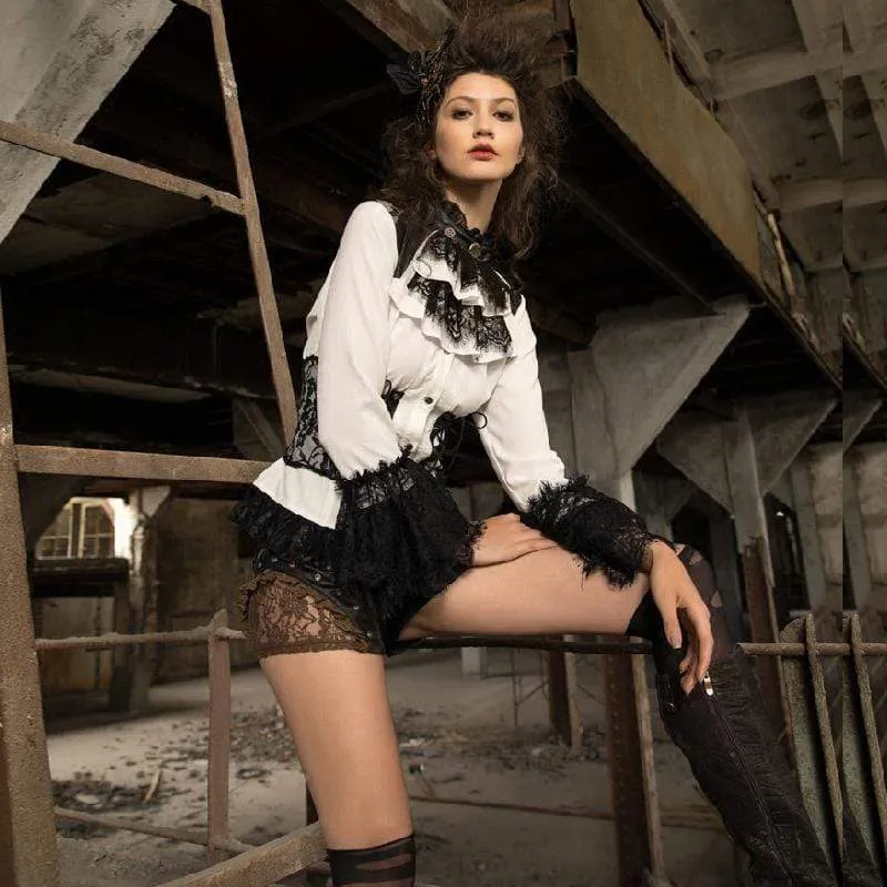 Hochdetailliertes Steampunk-Kurzoberteil für Damen