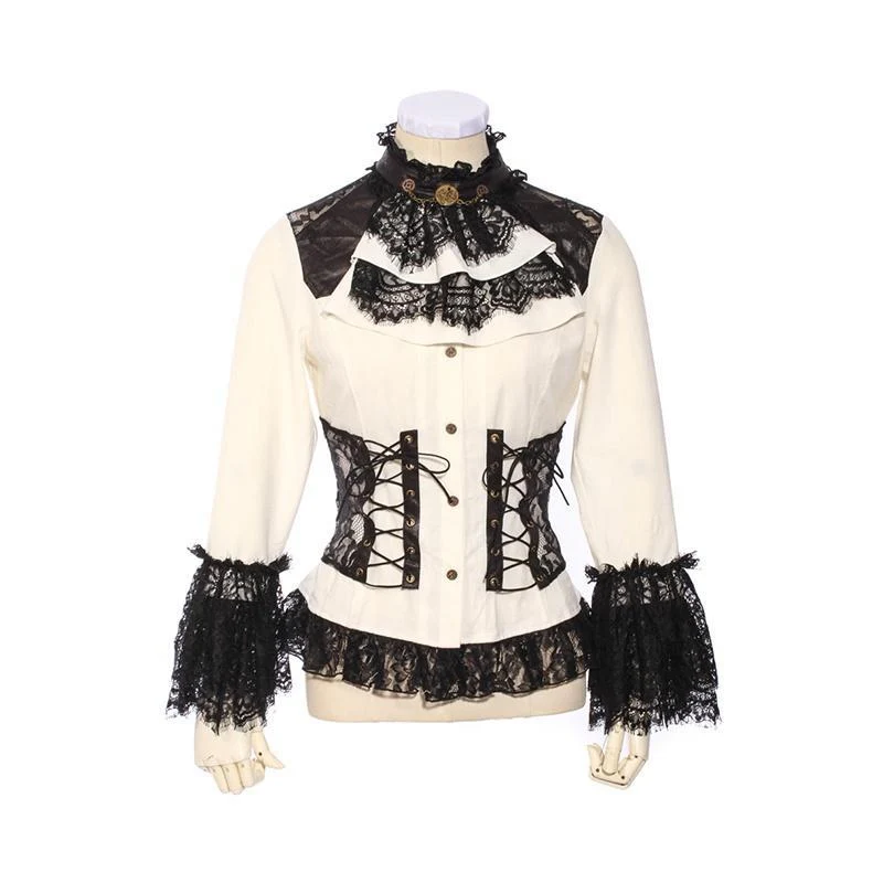 Hochdetailliertes Steampunk-Kurzoberteil für Damen