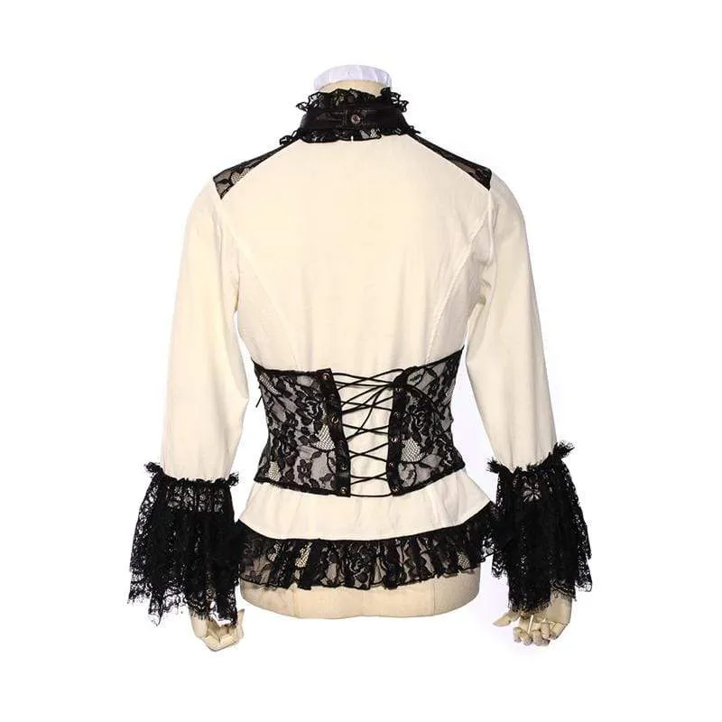 Hochdetailliertes Steampunk-Kurzoberteil für Damen