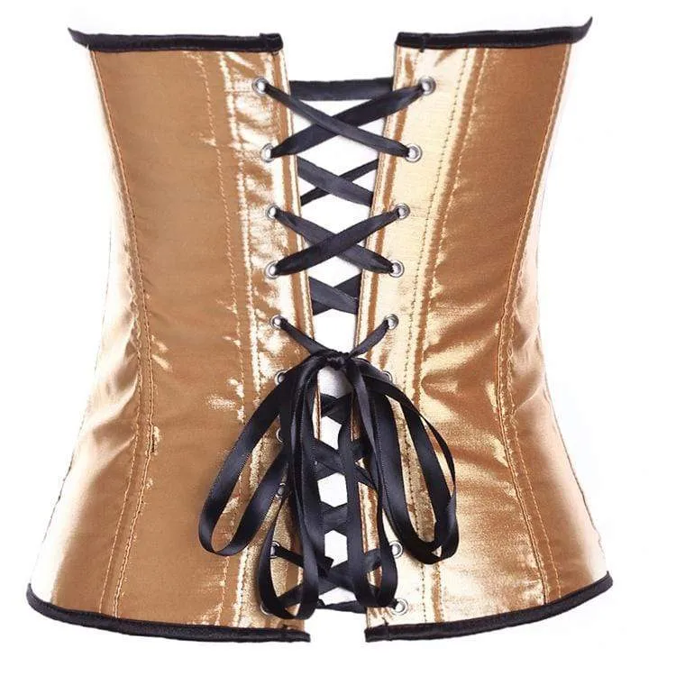Frauen Gothic Flash Stain Overbust Korsetts