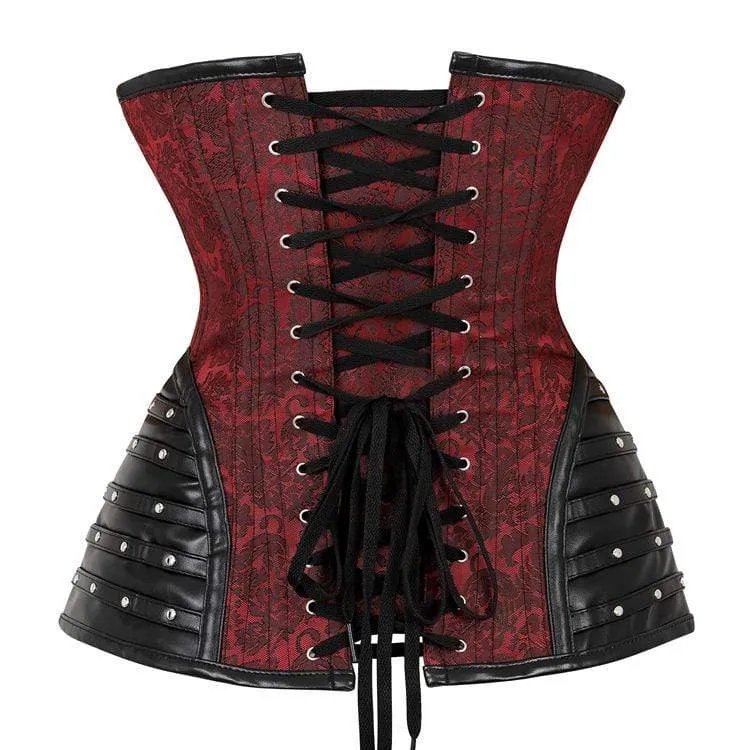 Damen Vintage Jacquard Strappy Overbust Korsetts