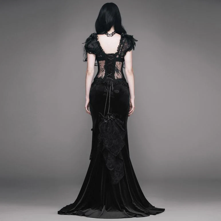 Frauen Vintage Goth Rock Mit Zug