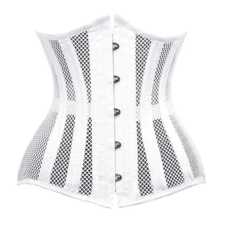 Damen Gothic Mesh 24-Stahlknochen Underbust Korsetts