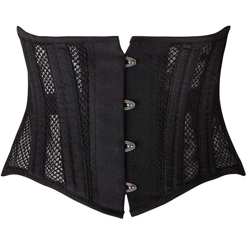 Frauen Gothic Mesh Underbust Korsetts