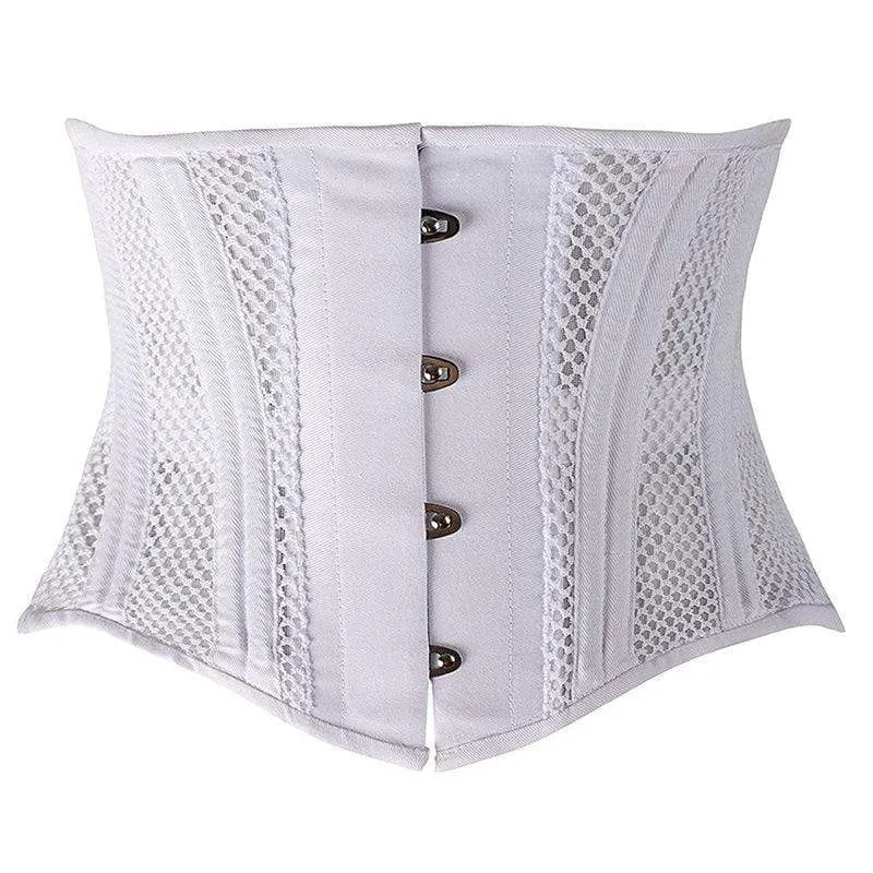 Frauen Gothic Mesh Underbust Korsetts