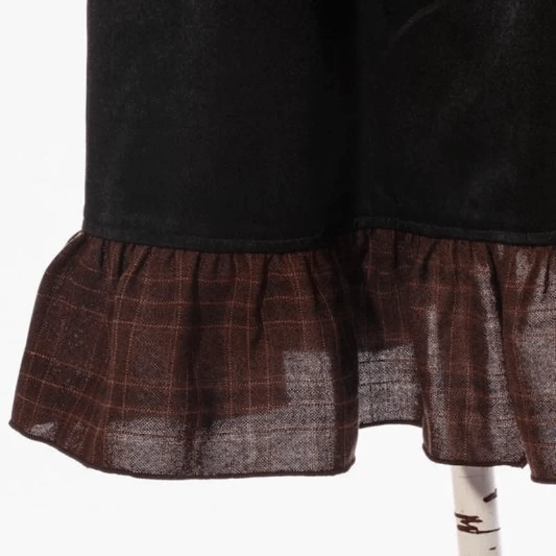 Frauen Goth Middy Länge Kleid