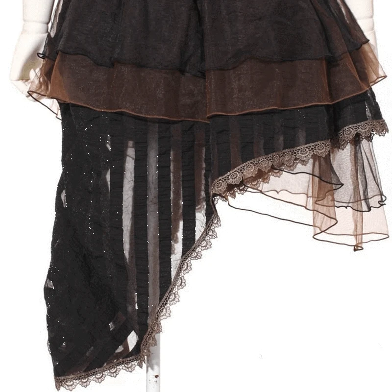 Asymmetrisches Steampunk-Kleid für Damen