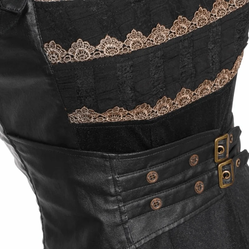 Asymmetrisches Steampunk-Kleid für Damen