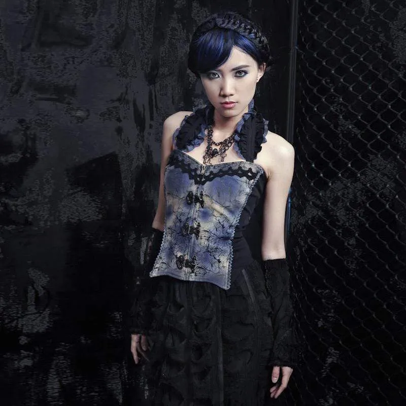 Steampunk Leder Corsage Top