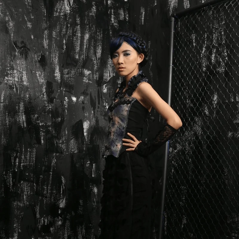 Steampunk Leder Corsage Top