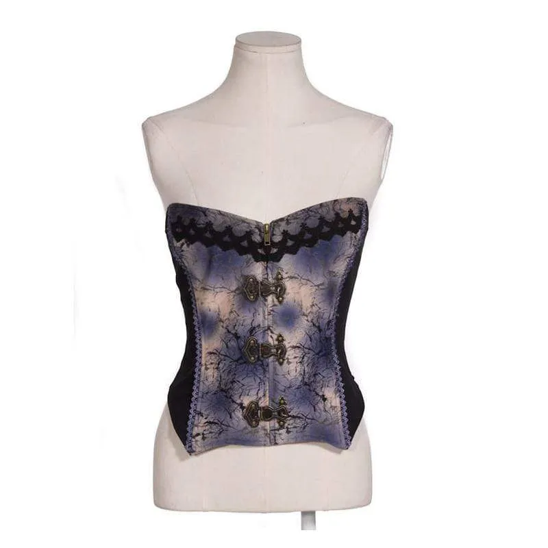 Steampunk Leder Corsage Top