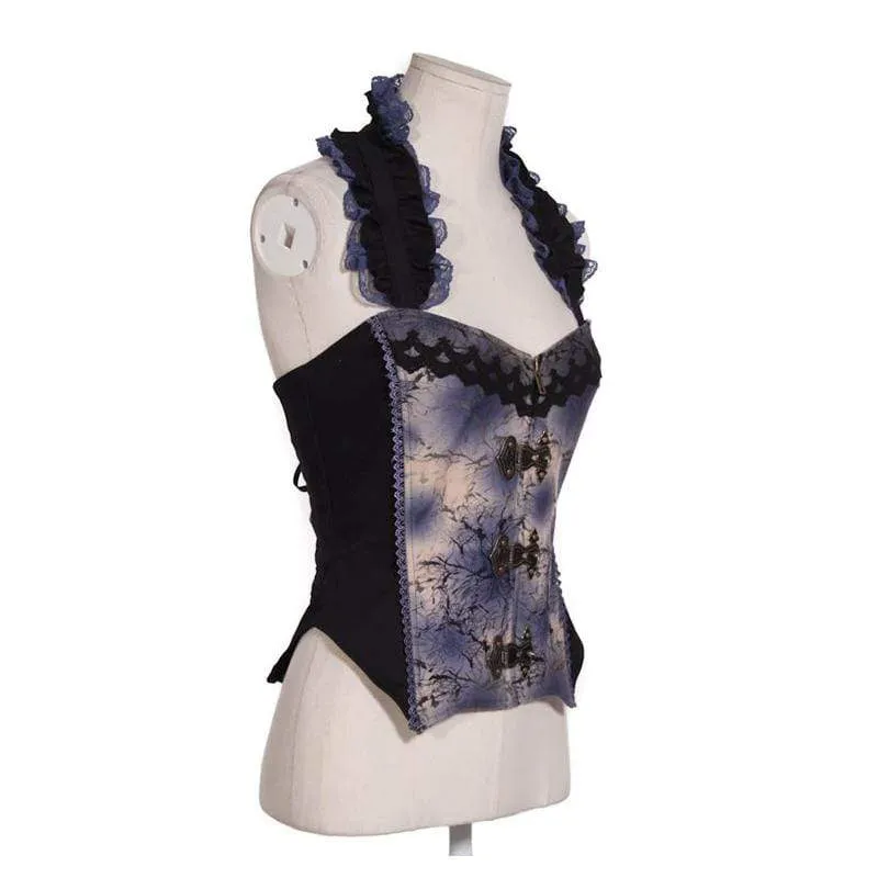 Steampunk Leder Corsage Top