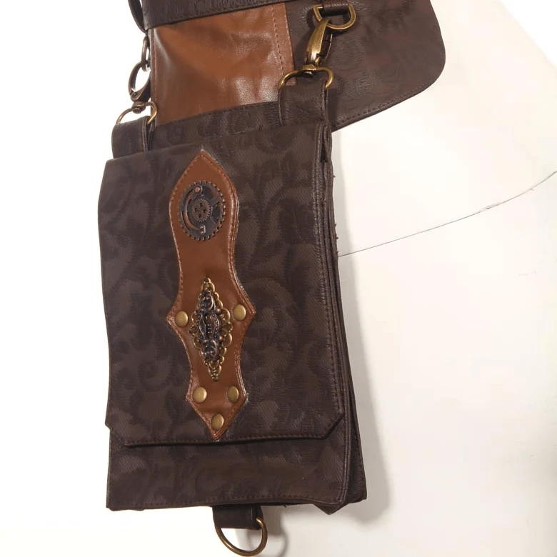 Steampunk Doppelgürtel mit Etui