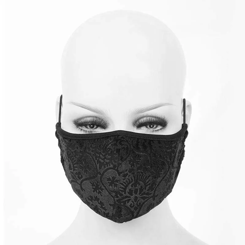 Frauen Gothic Solid Jacward Masken mit Einweg-Filtereinsatz XNUMXer-Set