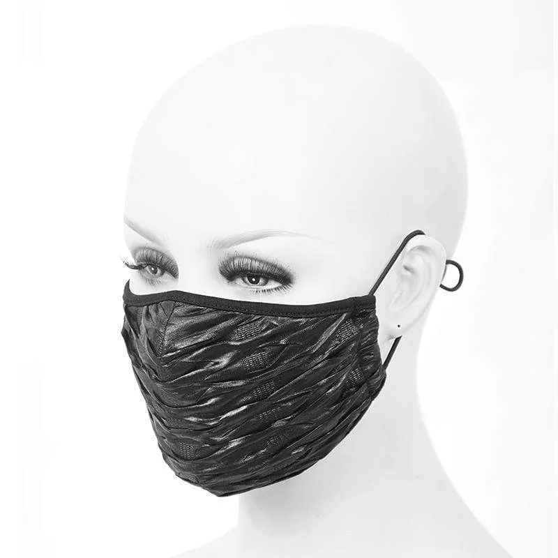 Unisex Gothic Solid Smooth Fold Masken mit Einwegfiltereinsatz XNUMXer-Set