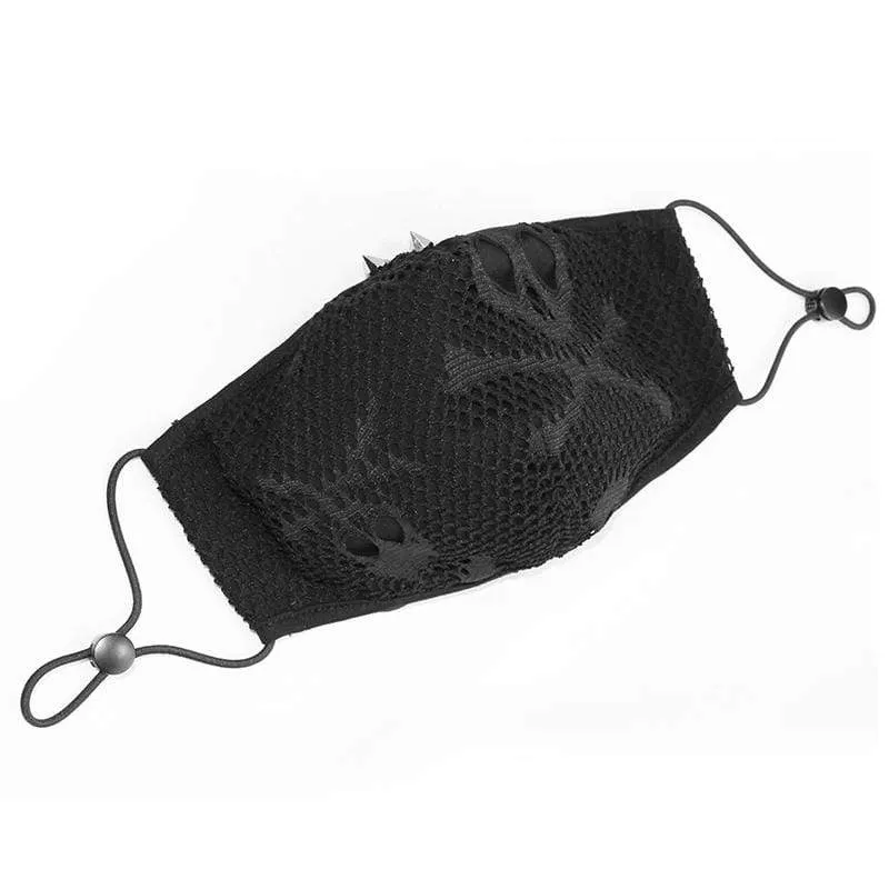 Unisex Gothic Skelenton Mesh Überlagerungsmasken mit Einweg-Filtereinsatz XNUMXer-Set