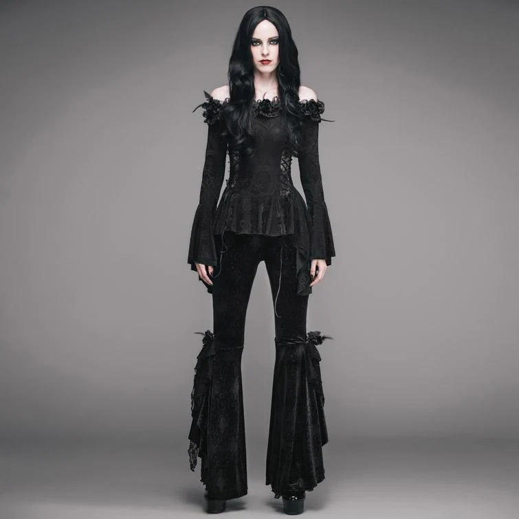 Frauen verschönert Gothic Punk Top
