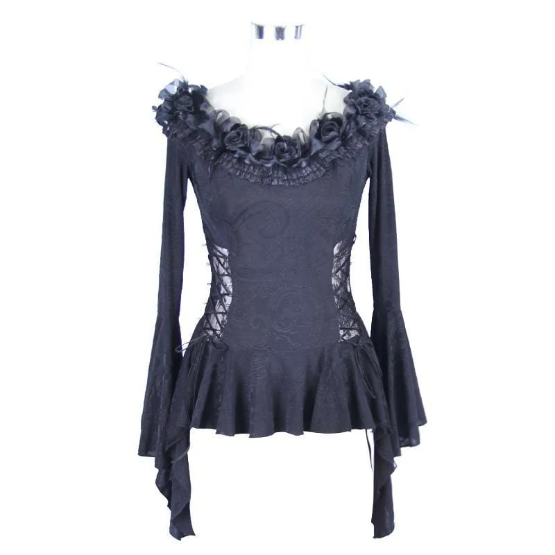 Frauen verschönert Gothic Punk Top